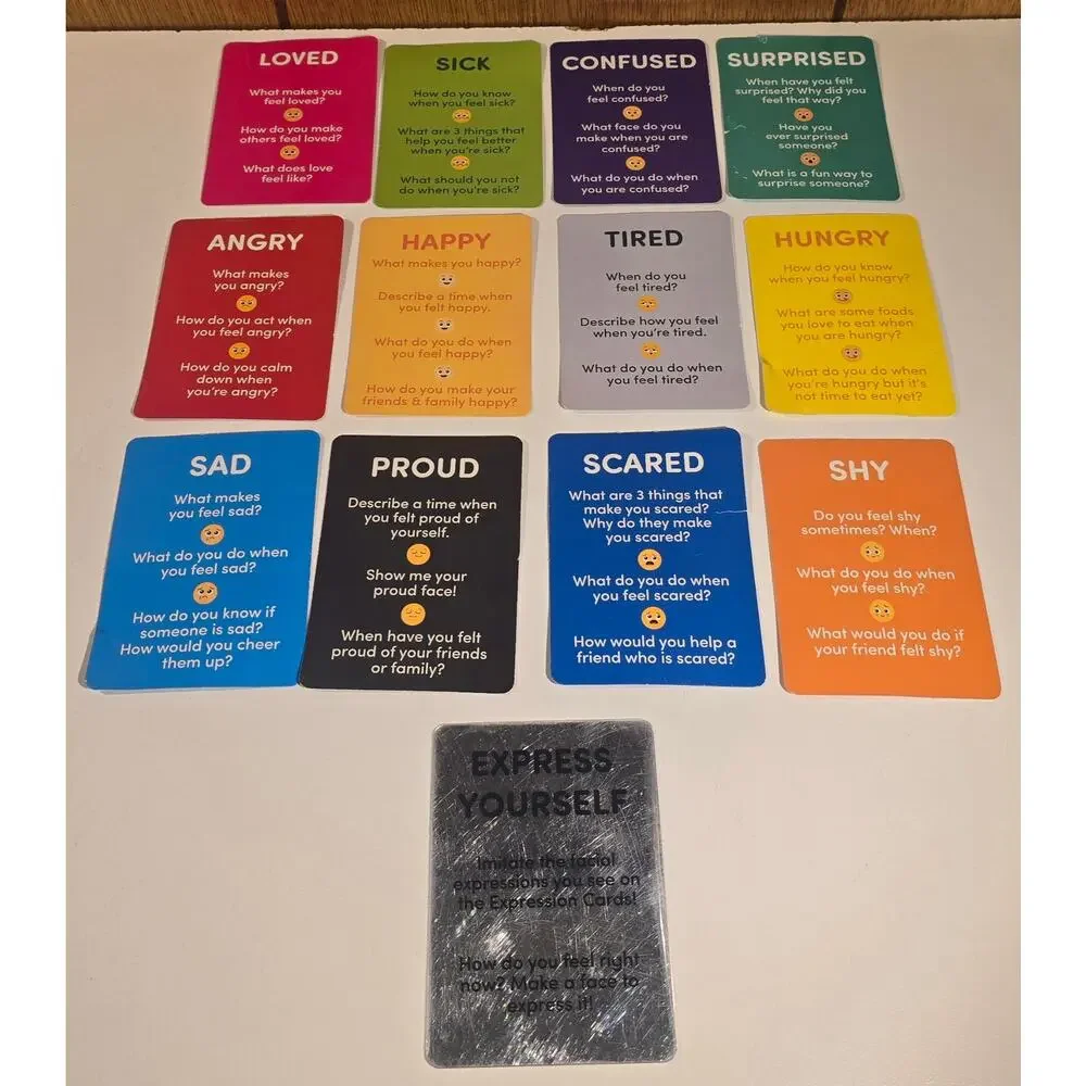 EggXpress Yourself Emotional Learning Toy Game Bus Eggs Cards Playbook Set
